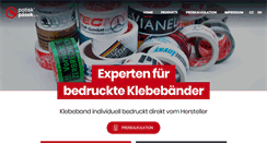 Desktop Screenshot of klebeband-bedruckt.de