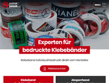 Tablet Screenshot of klebeband-bedruckt.de